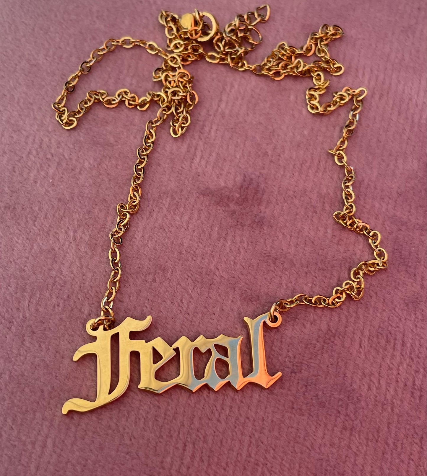 Feral Old English Necklace