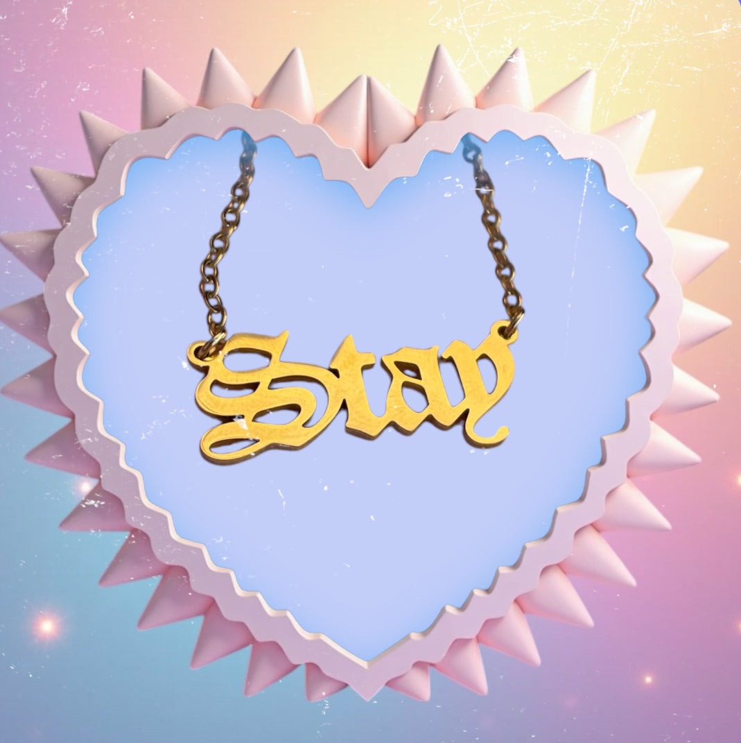 Stay Nameplate Necklace