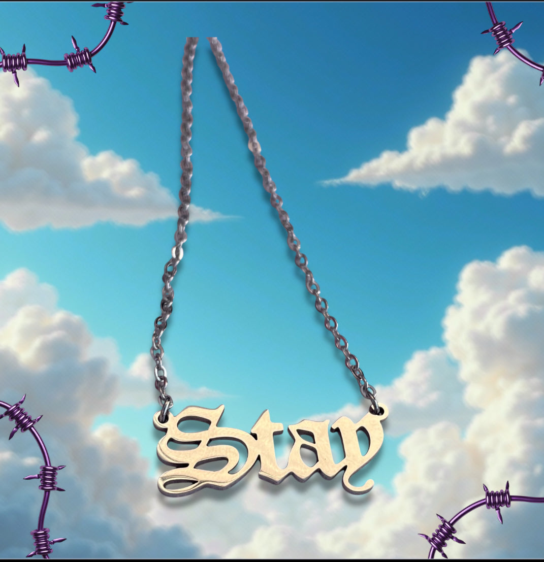 Stay Nameplate Necklace
