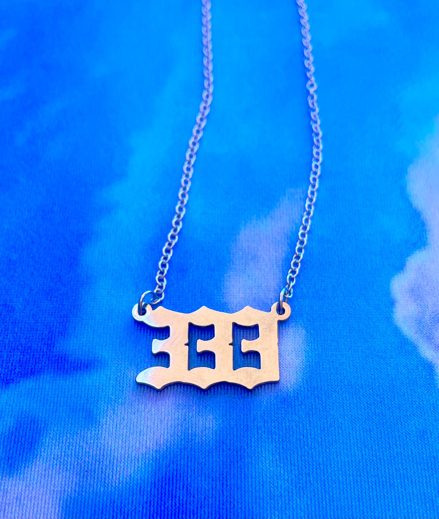 Silver Angel Number Necklace