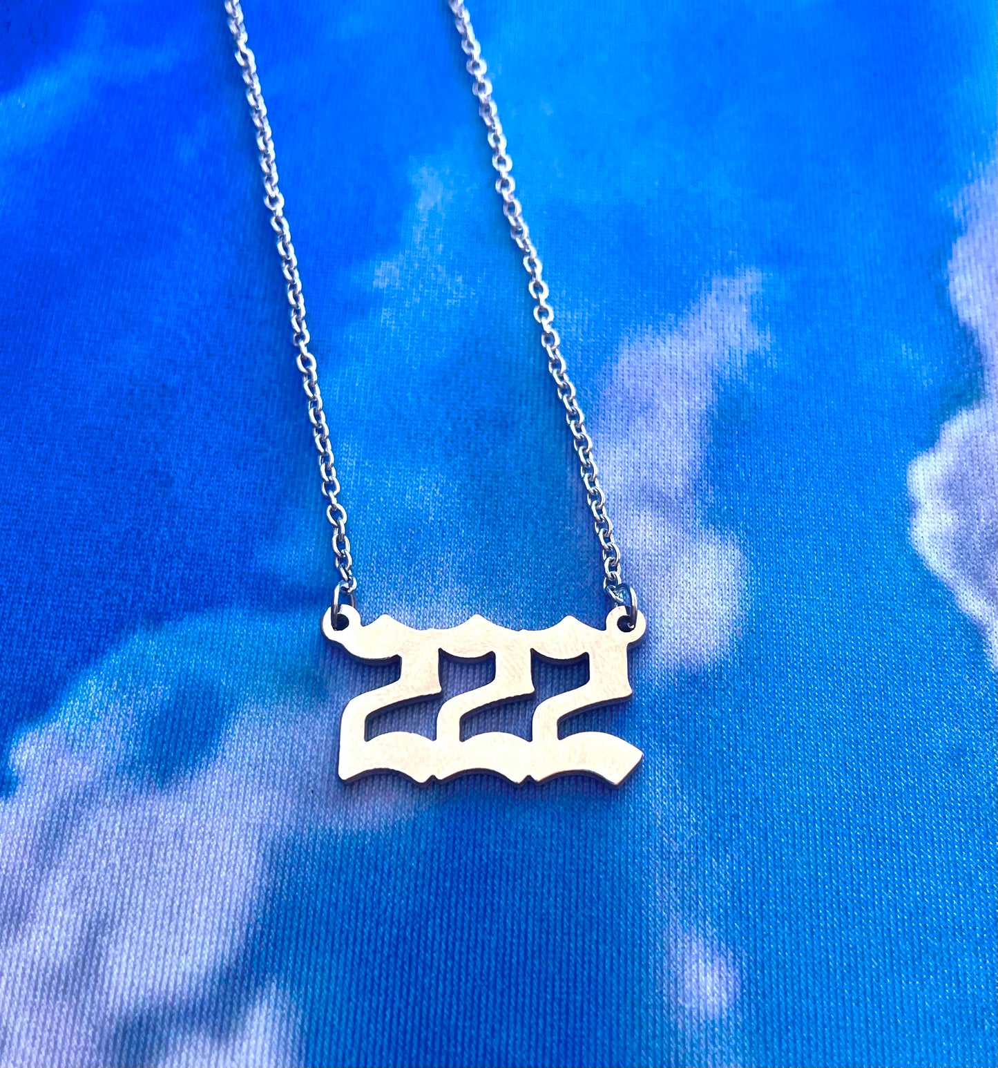 Silver Angel Number Necklace