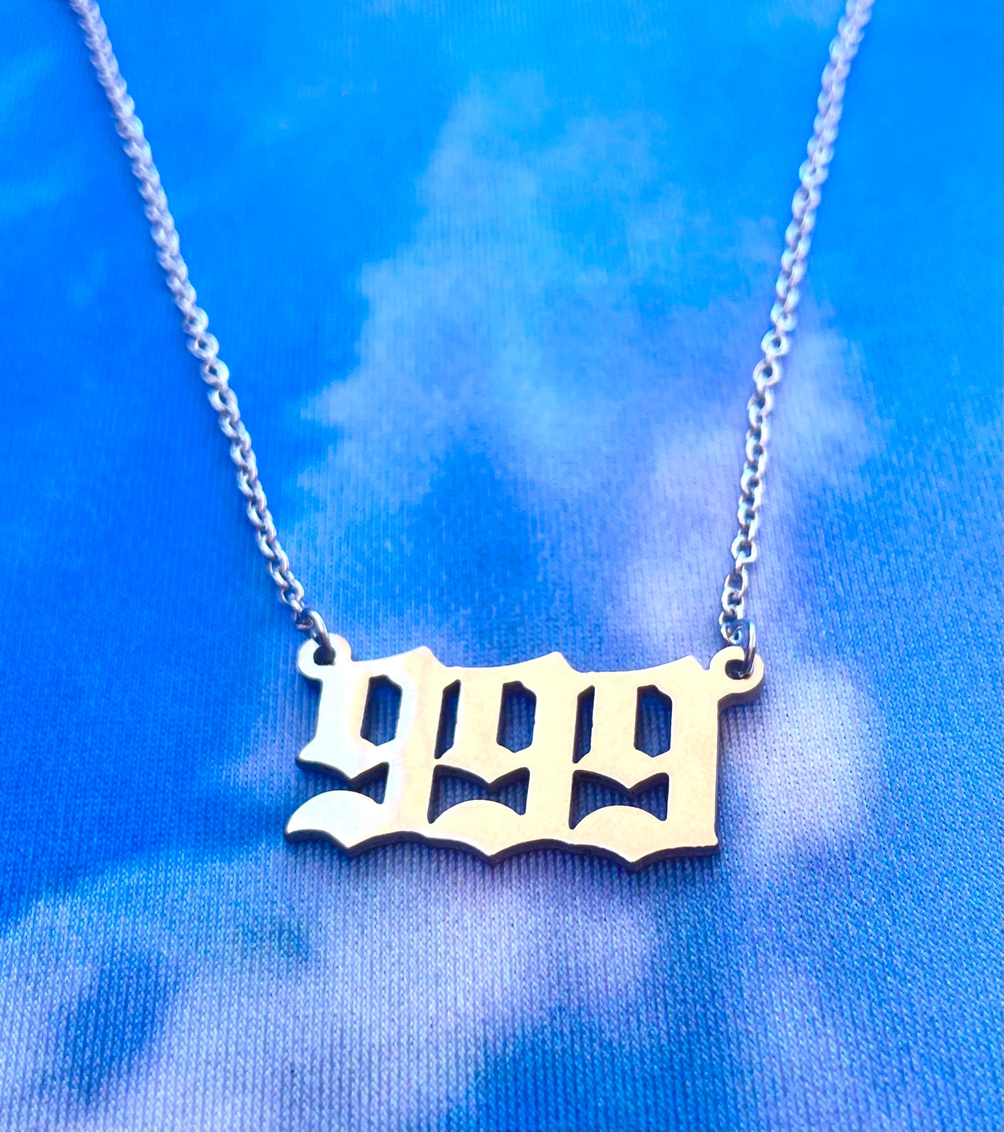 Silver Angel Number Necklace