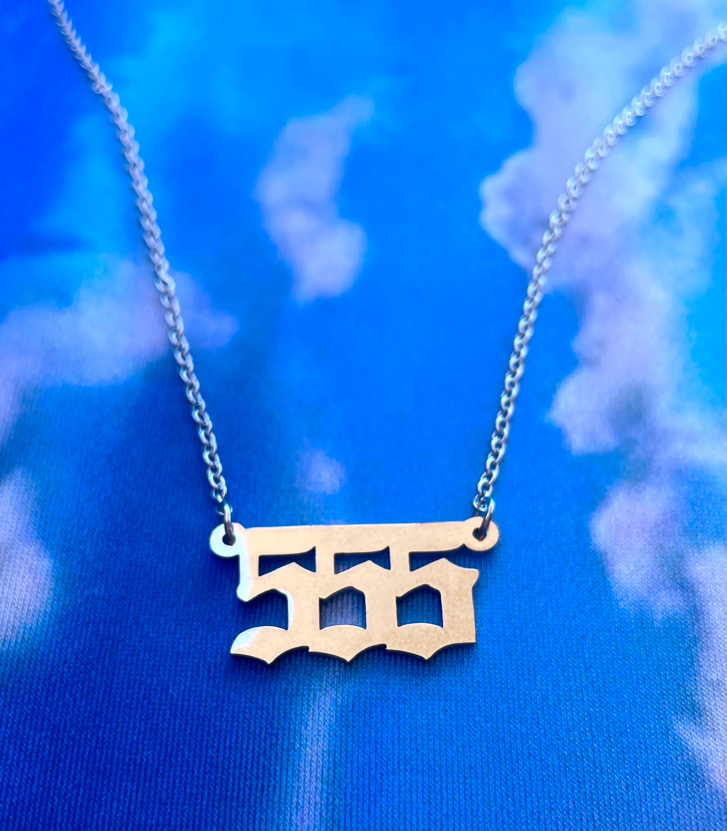 Silver Angel Number Necklace