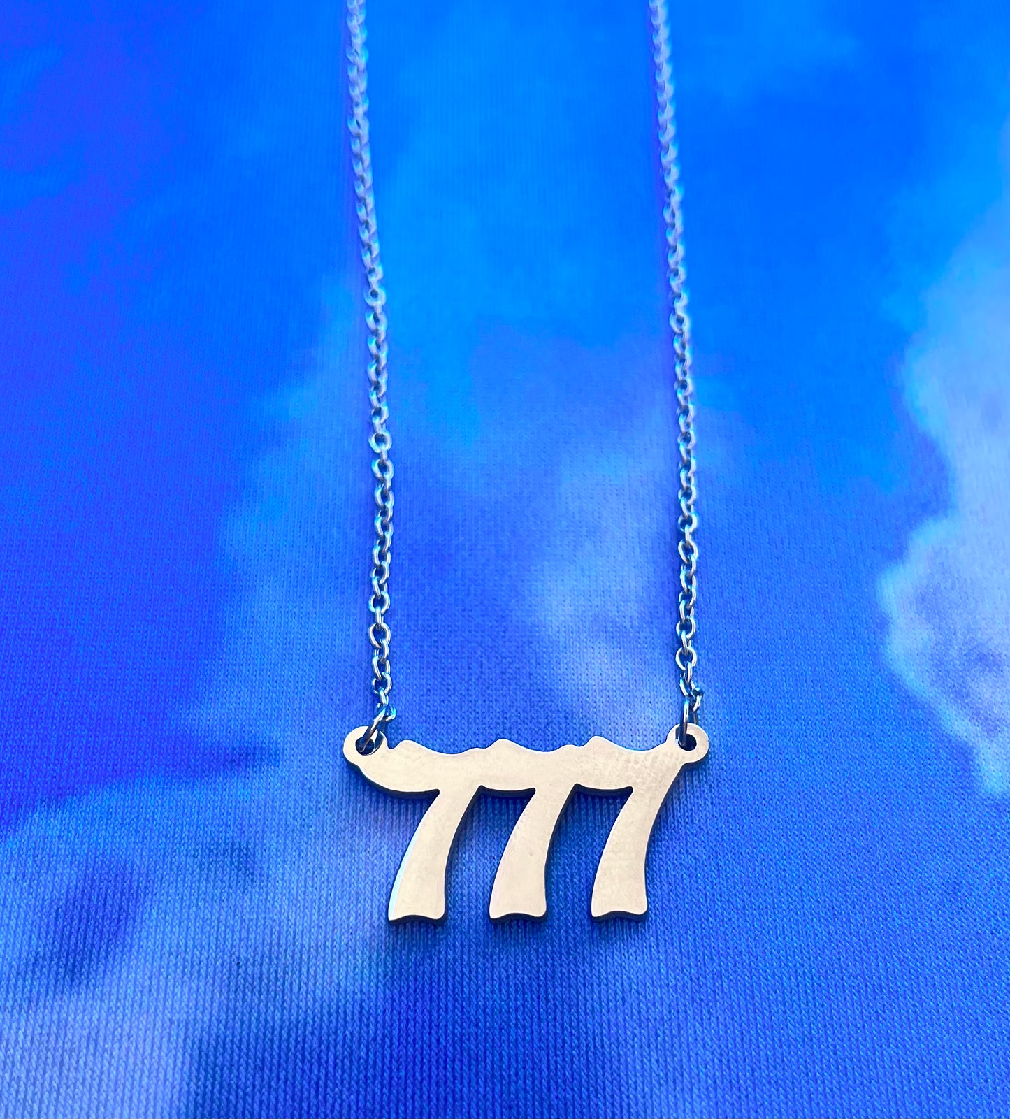 Silver Angel Number Necklace