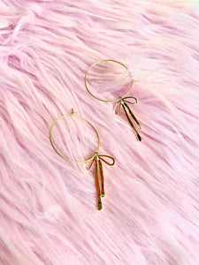 Coquette Bow Hoops