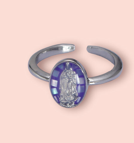 Virgin Mary Ring Silver