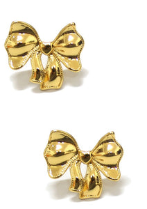 Golden Bow Post Earrings