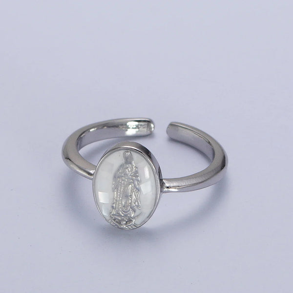 Virgin Mary Ring Silver
