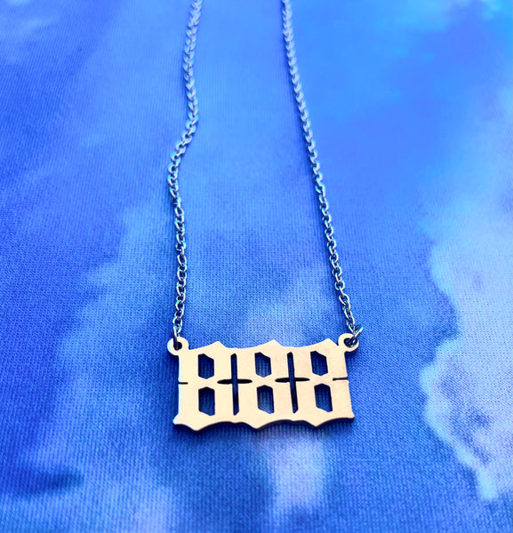 Silver Angel Number Necklace