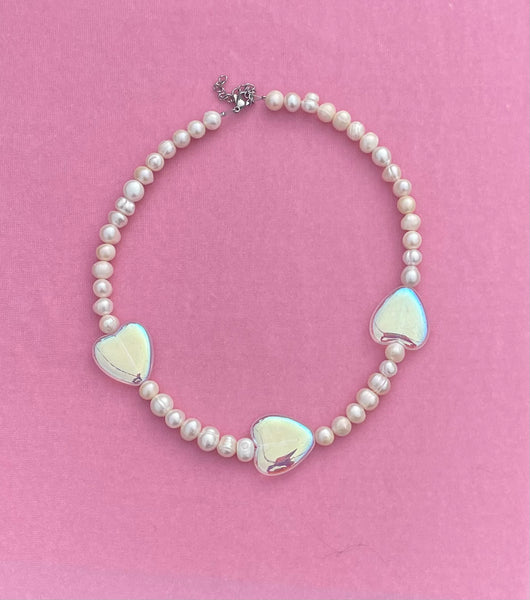 Lola Heart Pearl Necklace