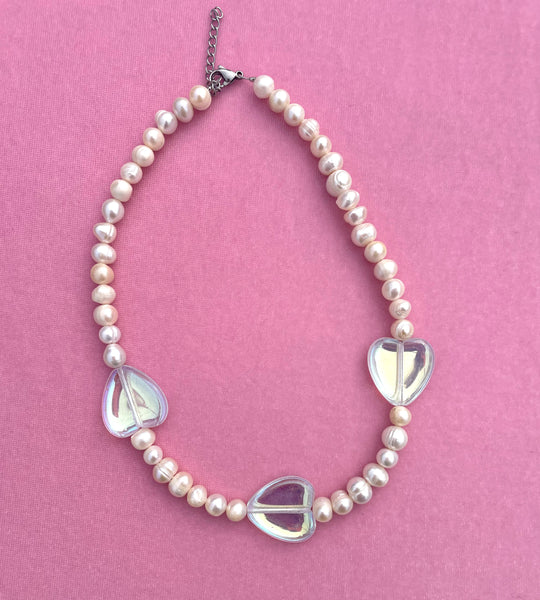 Lola Heart Pearl Necklace